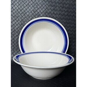 Panware Soup Salad Bowls Set Of 2 Blue Stripes